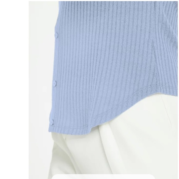 New SSLR V Neck T Shirts for Women Short Sleeve Summer Tops Ribbed Trendy Shirts - Picture 6 of 15